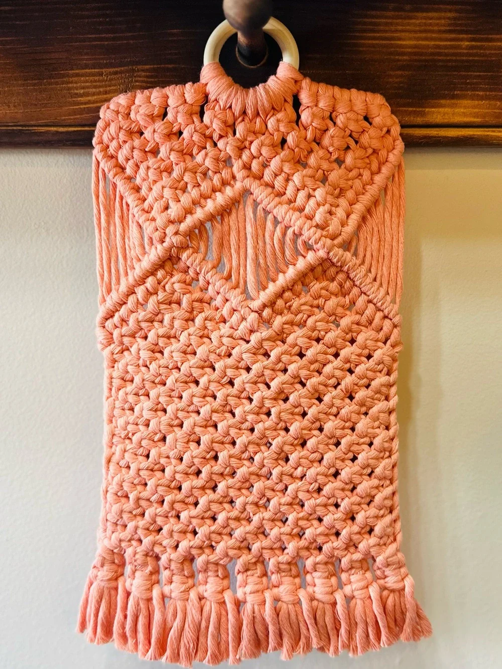 Handmade Boho Macrame Wall Hanging Pocket Organizer